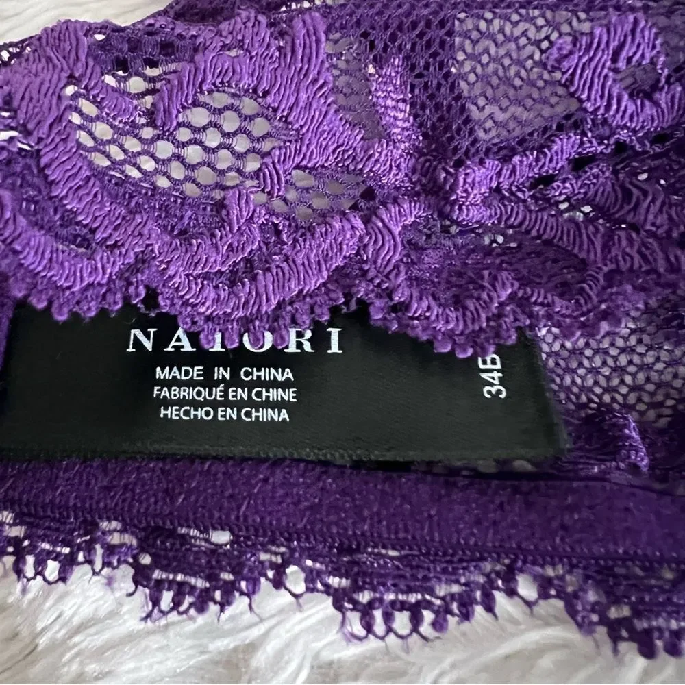 Natori Feathers Full Figure Contour Underwire Bra 34B Raddichio NEW MSRP $68